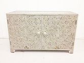 Mother of Pearl Sideboard White Floral Design